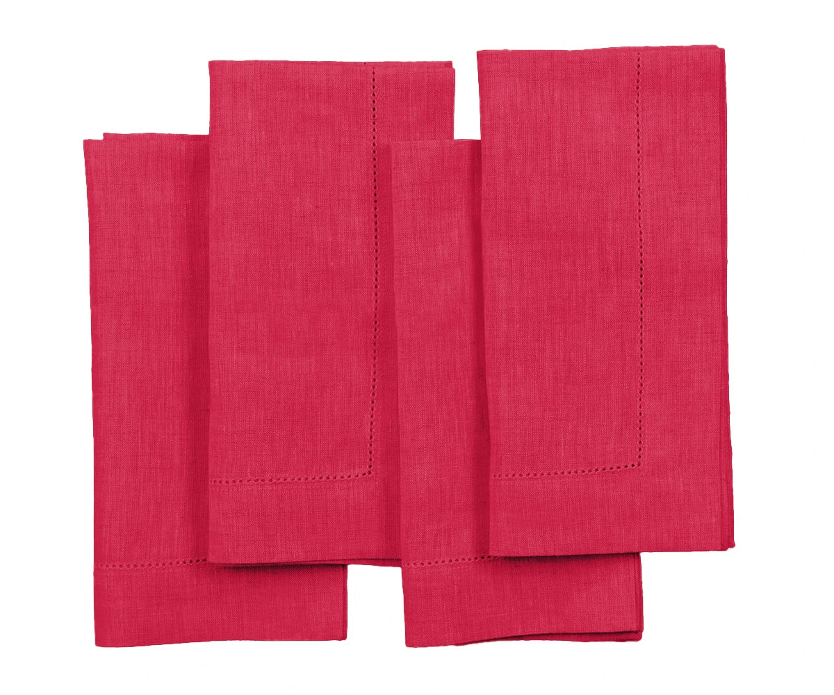 Servilletas de lino color coral