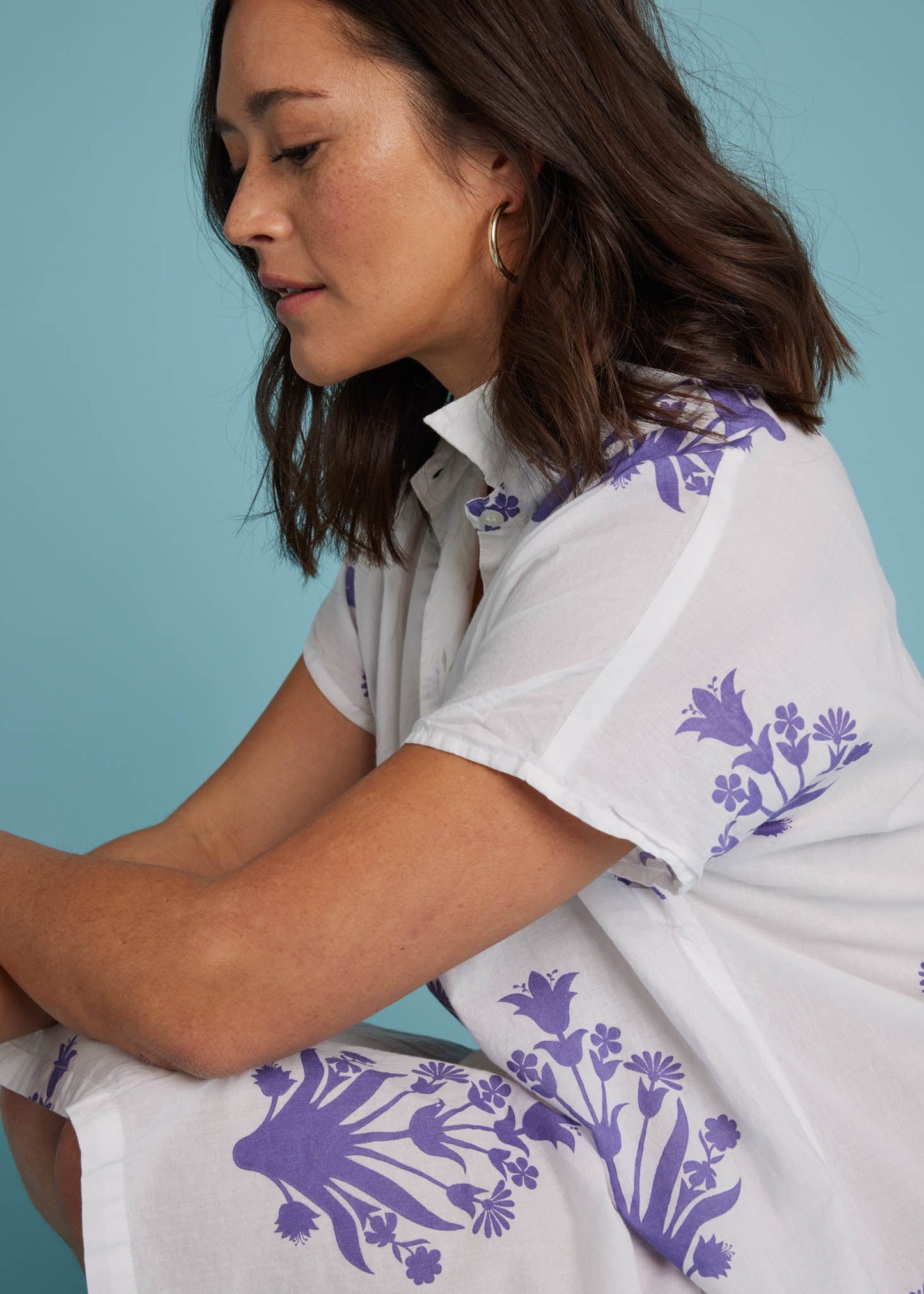 Caftán Scout - Cameo Floral Morado Costero