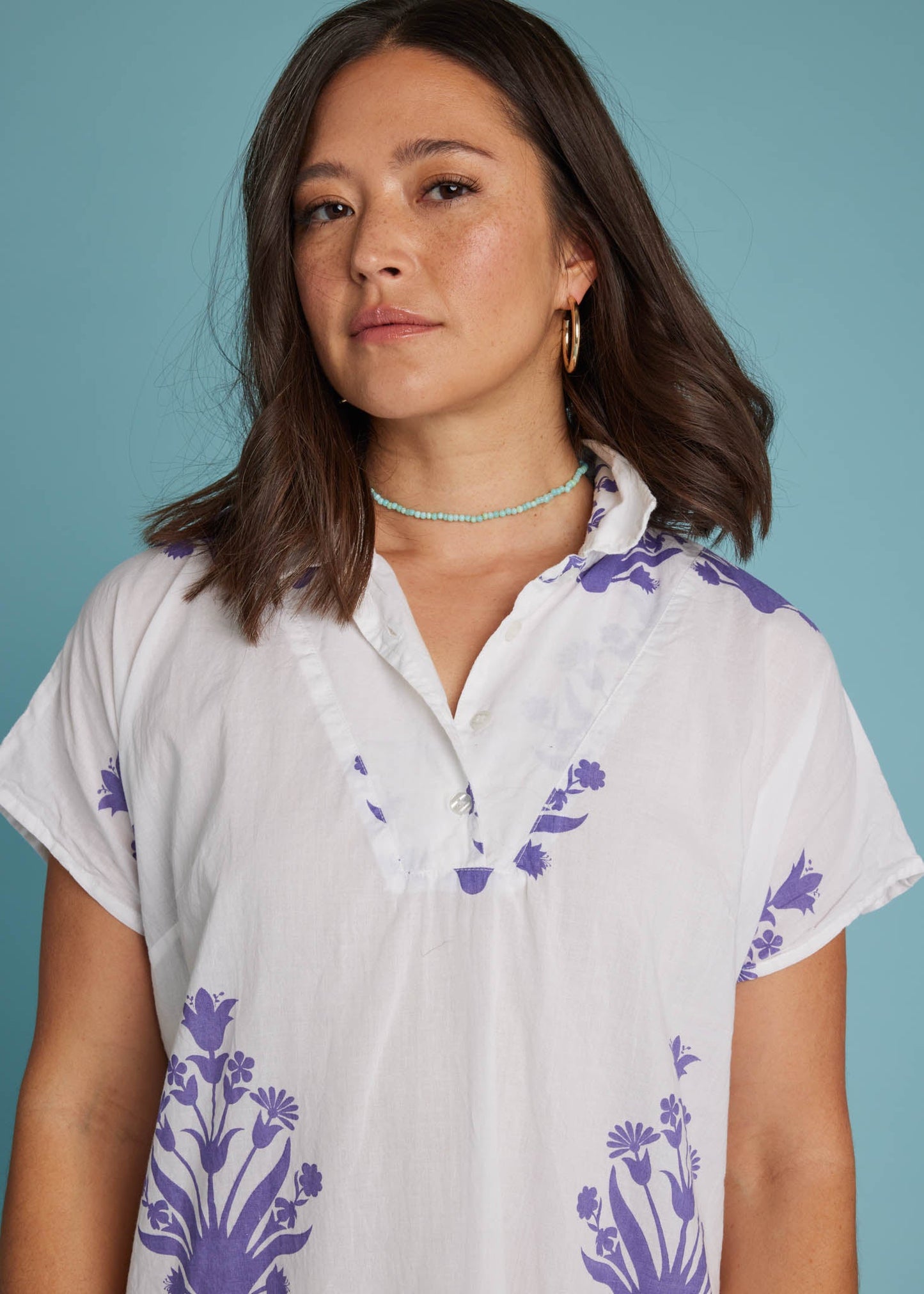 Caftán Scout - Cameo Floral Morado Costero