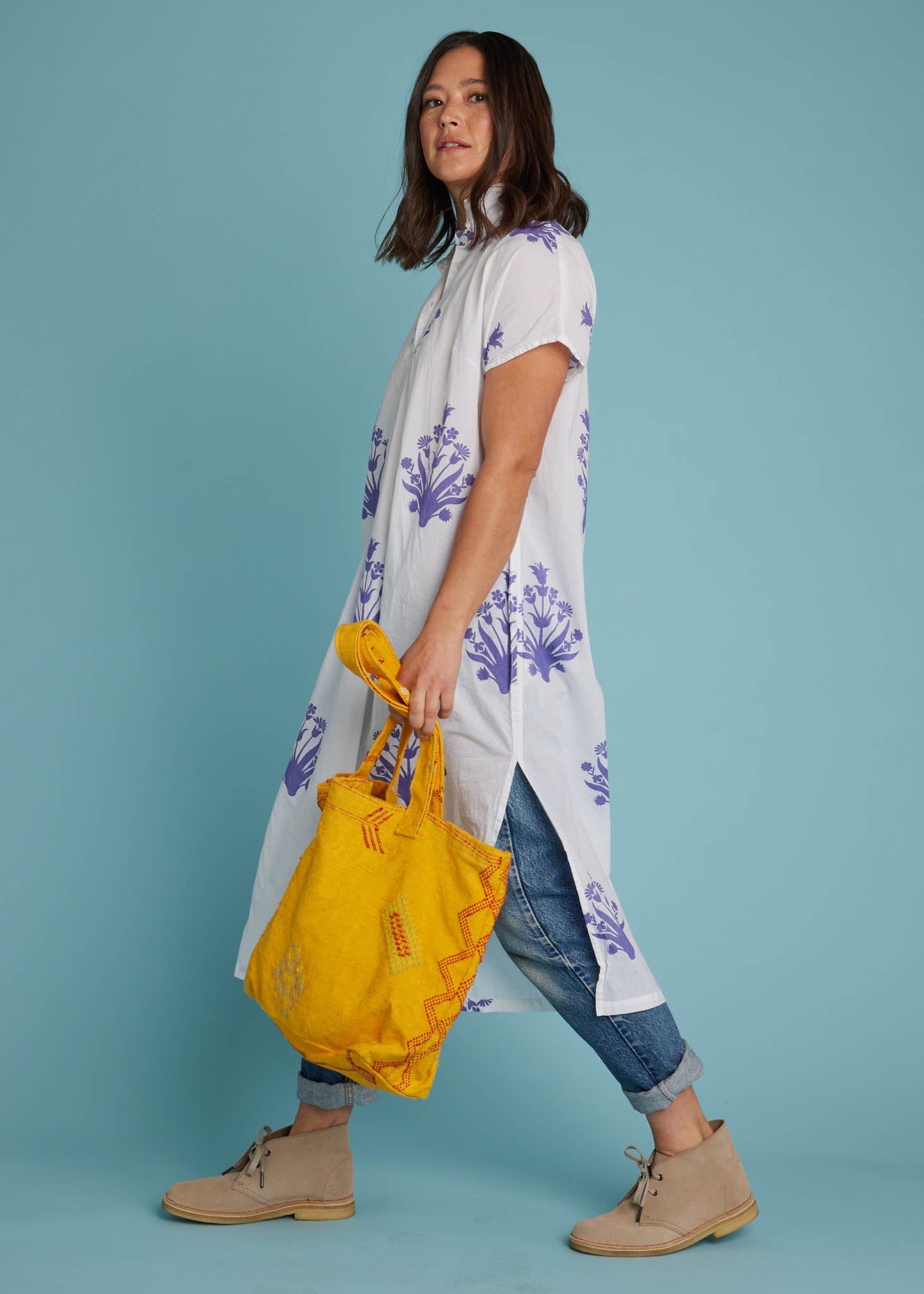 Caftán Scout - Cameo Floral Morado Costero