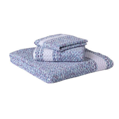 Lino algodón azul lavanda Chevron