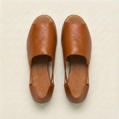 Cognac Peep Toes