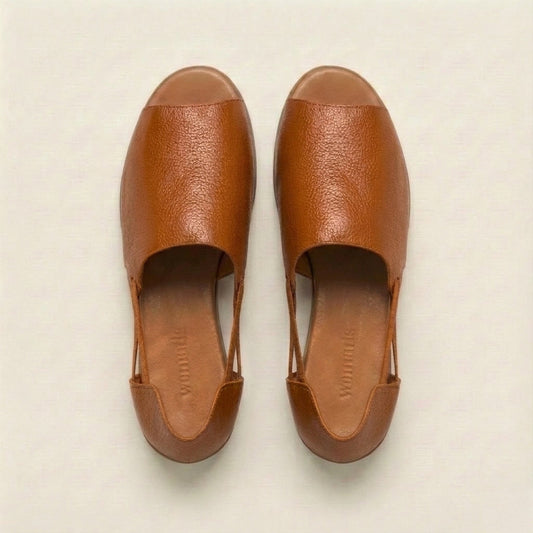 Cognac Peep Toes