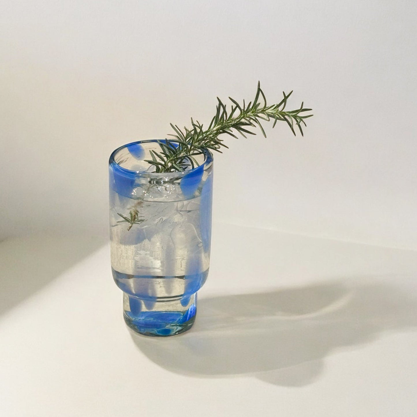 Frida Tall Glasses Blue & Clear (Set of 4) by MESO
