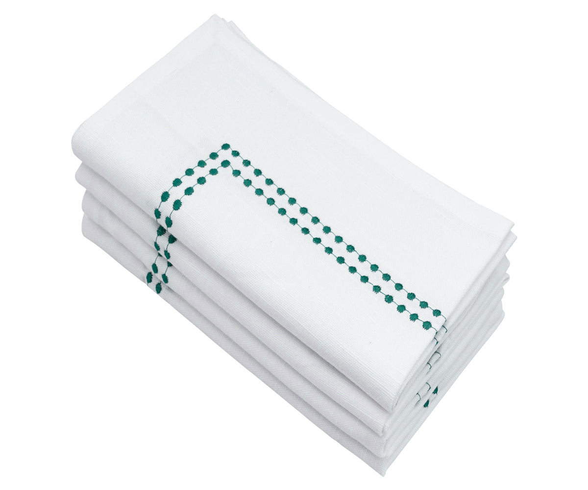 White Dinner Napkins - Pearl Napkins