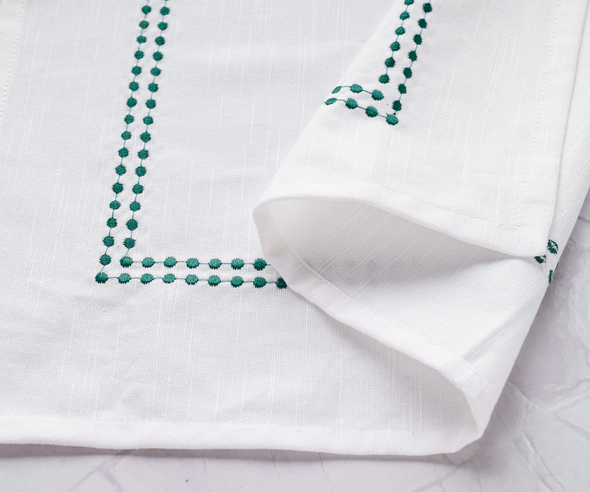 White Dinner Napkins - Pearl Napkins