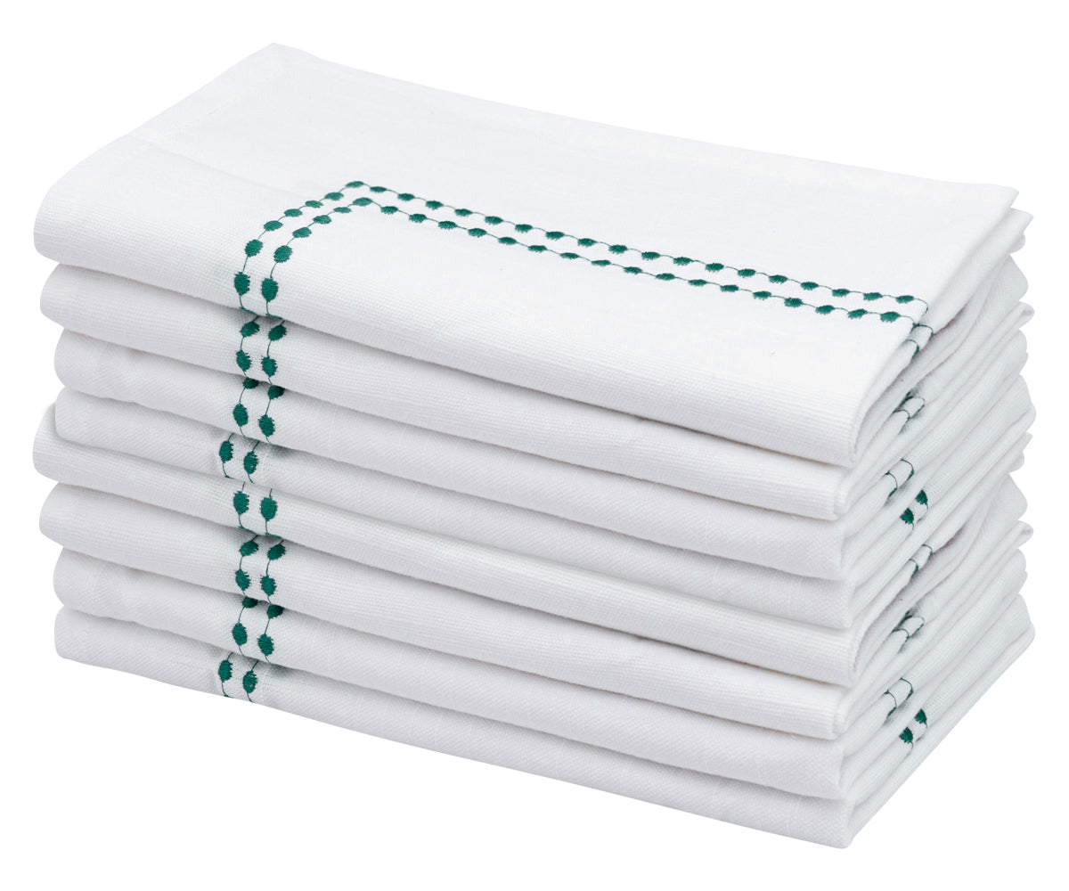White Dinner Napkins - Pearl Napkins