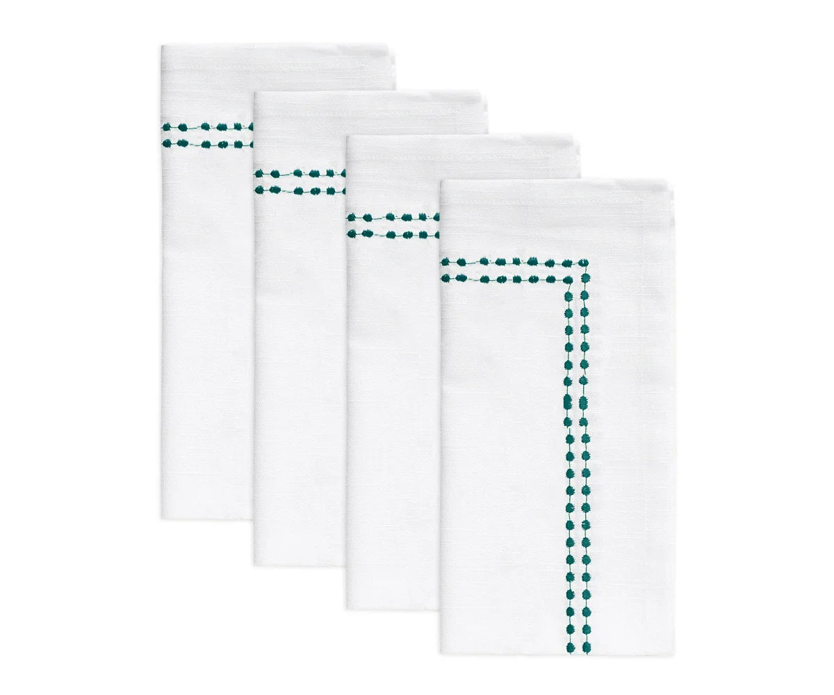 White Dinner Napkins - Pearl Napkins