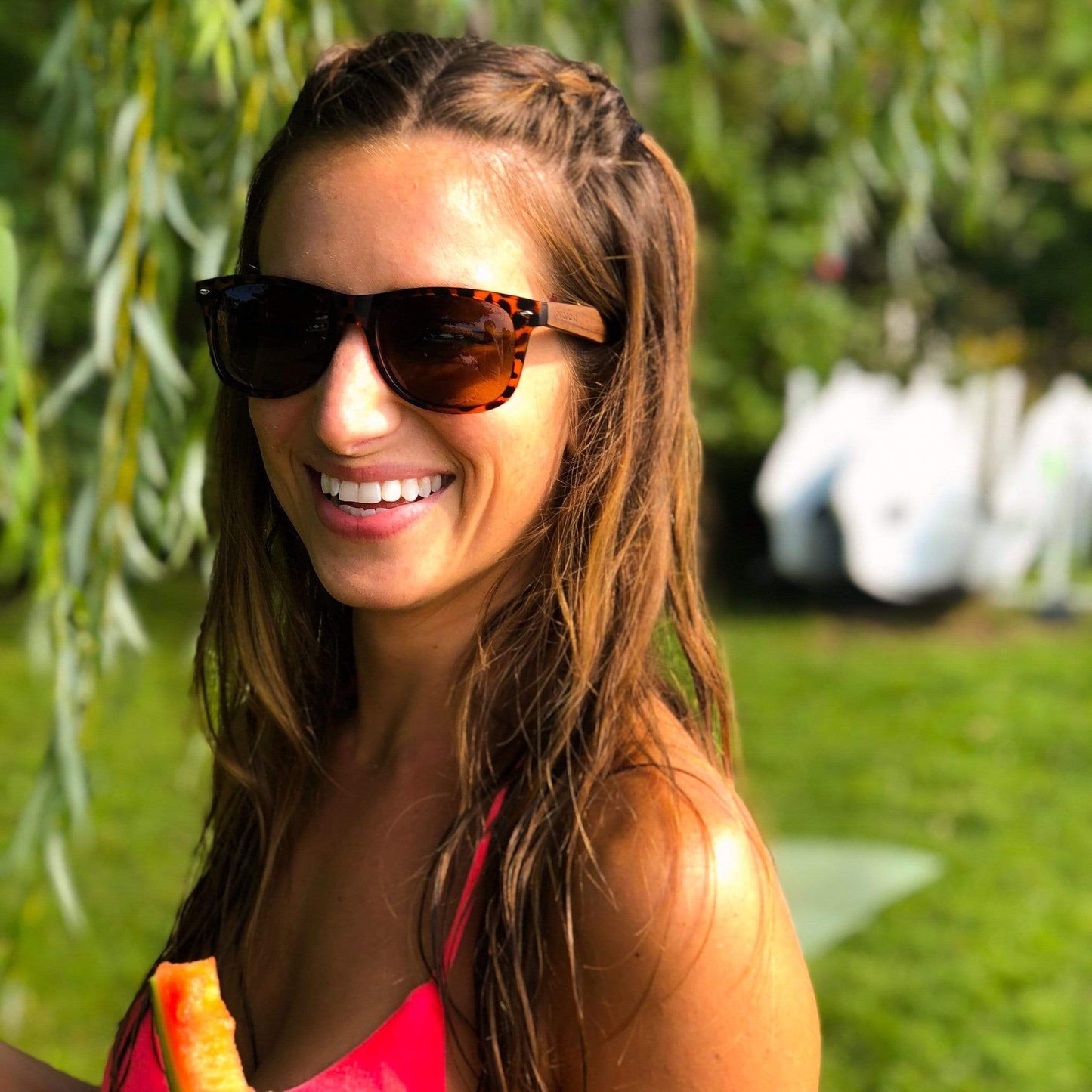 Crush Tortoise Walnut Wooden Sunglasses