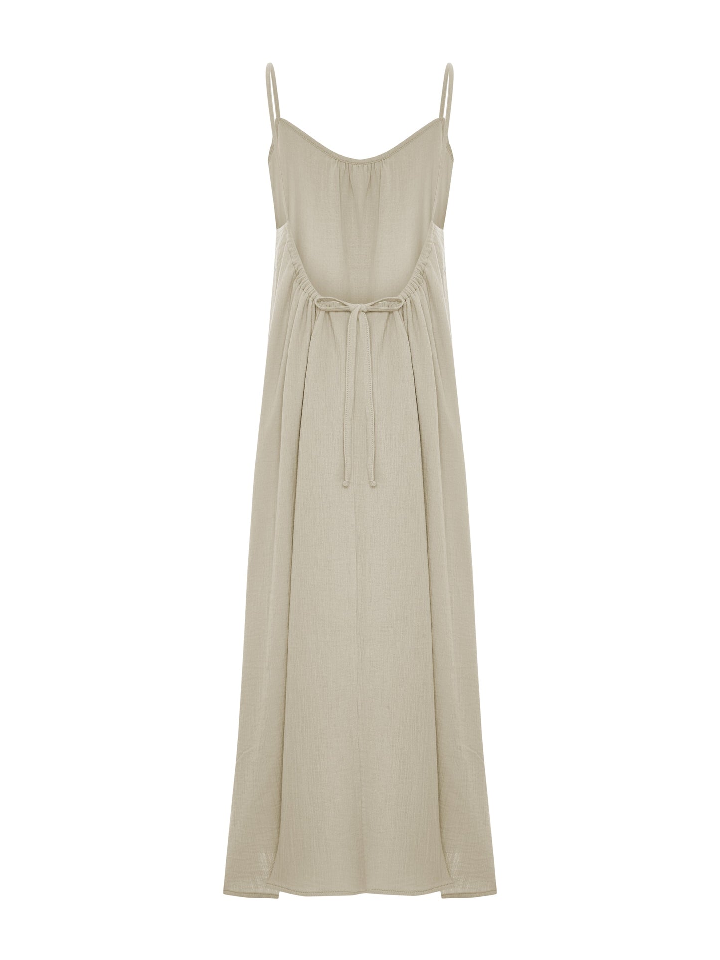 Aura Low Back Maxi Dress - Oatmeal