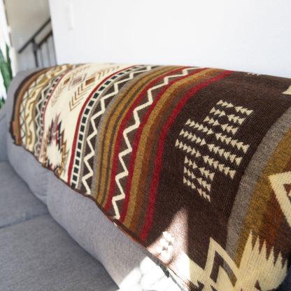 Andean Alpaca Wool Blanket - Mountain