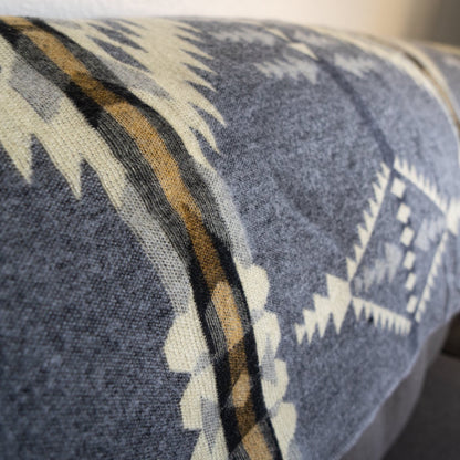 Andean Alpaca Wool Blanket - Cloud