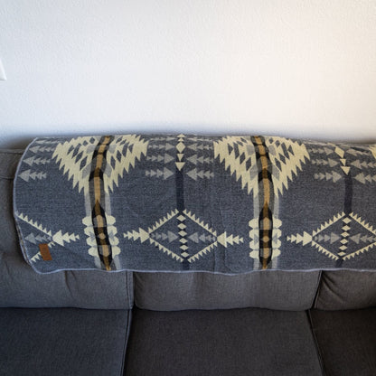 Andean Alpaca Wool Blanket - Cloud