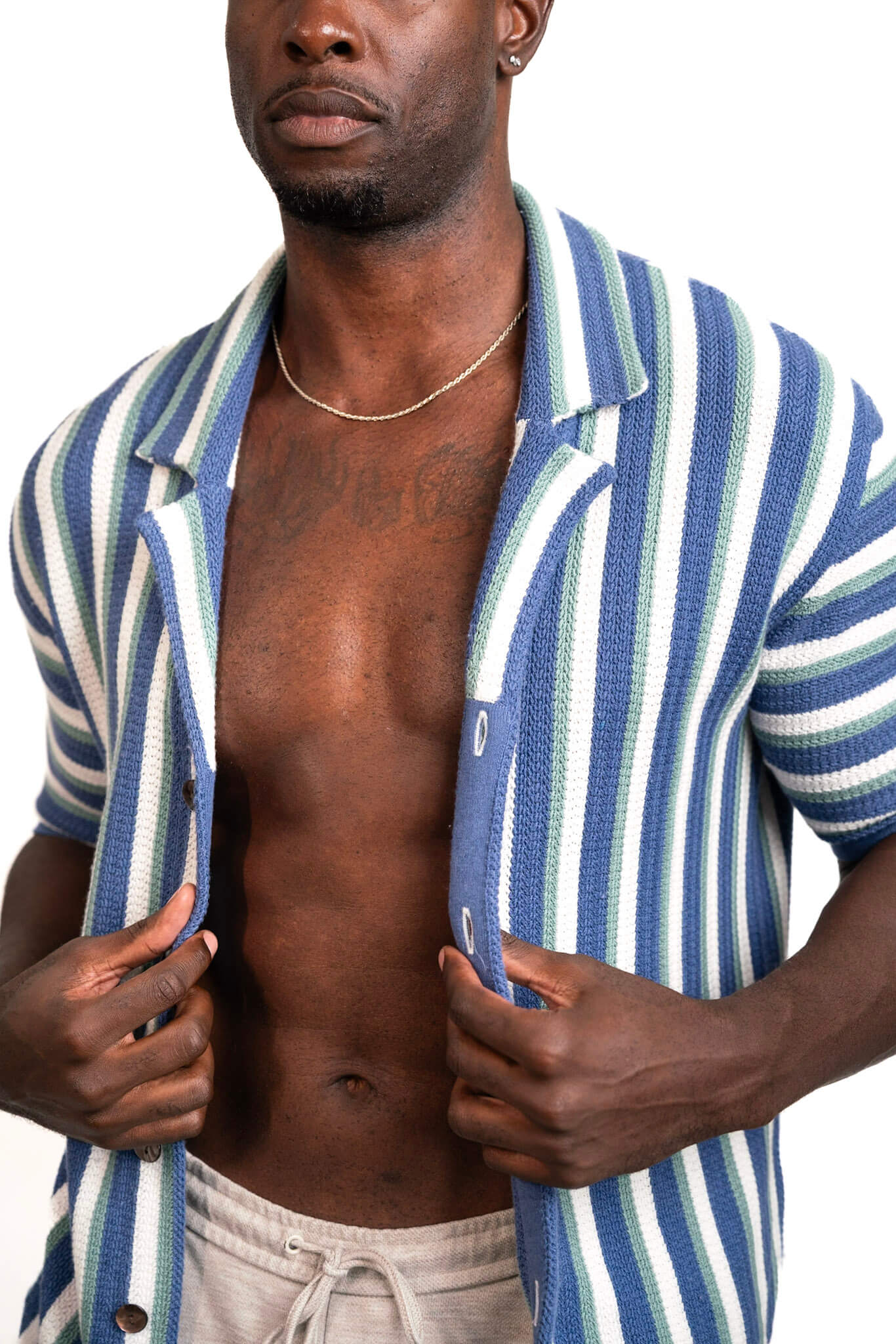 Hand-Woven Button-Up Shirt | Organic Cashmere Cotton Blend