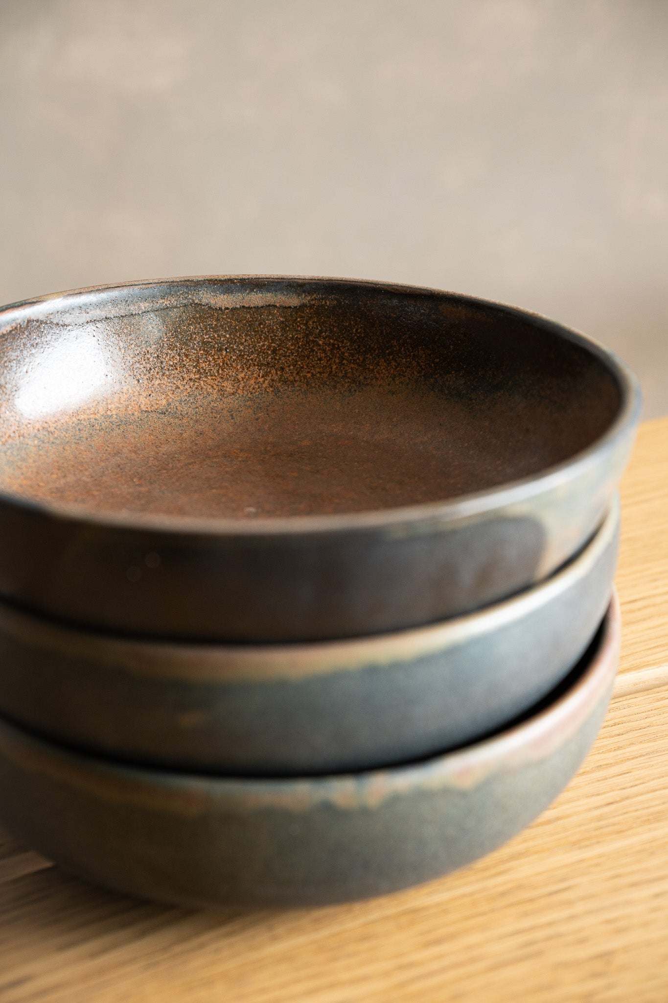 Cuenco para pasta de gres oxidado