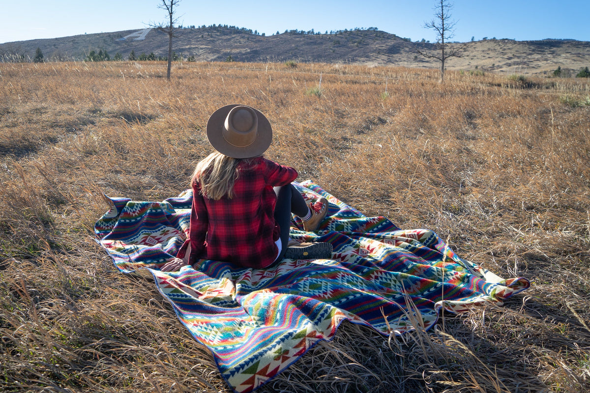 Andean Alpaca Wool Blanket - Galapagos