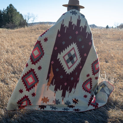 Andean Alpaca Wool Blanket - Rojo