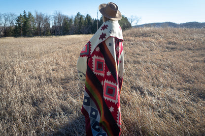 Andean Alpaca Wool Blanket - Rojo