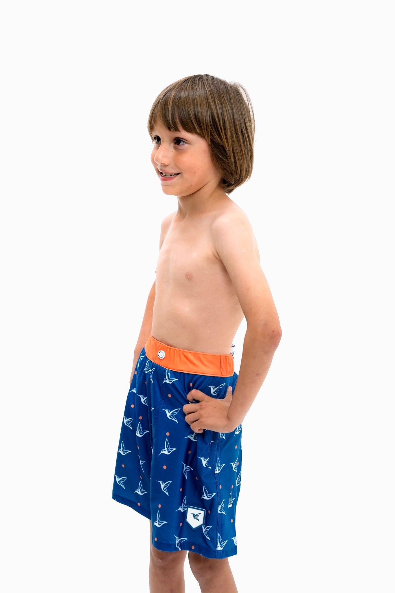 Kids Blue Swim Trunks