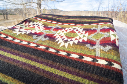 Andean Alpaca Wool Blanket - Cactus