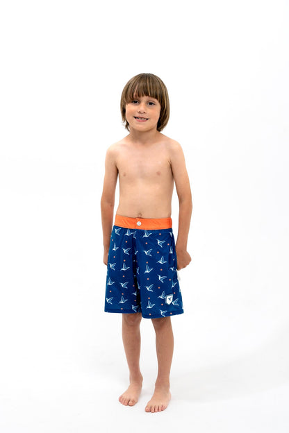 Kids Blue Swim Trunks