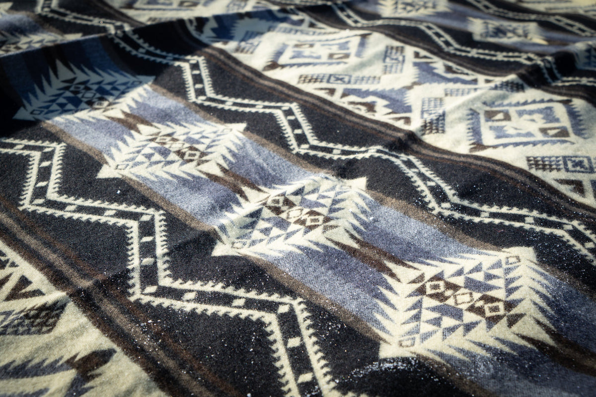 Andean Alpaca Wool Blanket - Slate