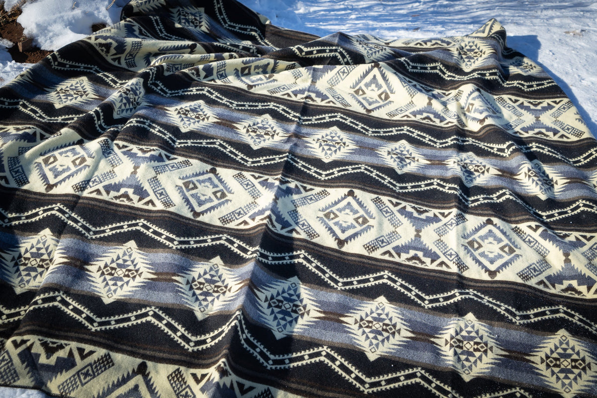 Andean Alpaca Wool Blanket - Slate