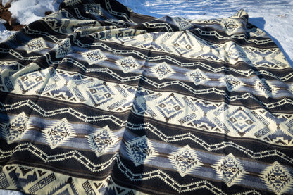 Andean Alpaca Wool Blanket - Slate
