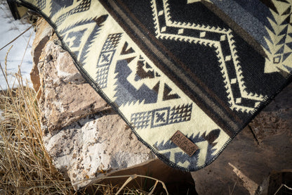 Andean Alpaca Wool Blanket - Slate