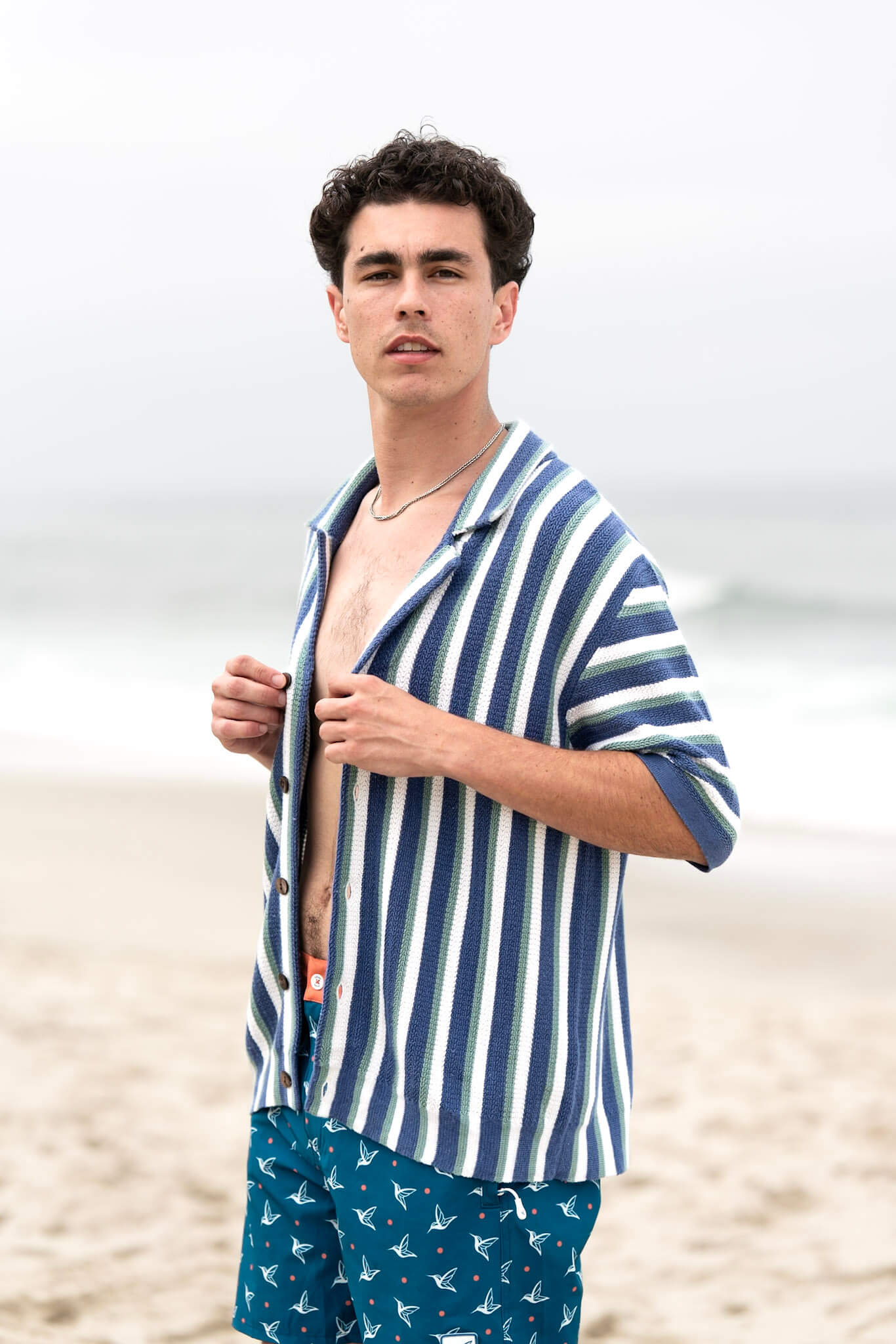 Hand-Woven Button-Up Shirt | Organic Cashmere Cotton Blend
