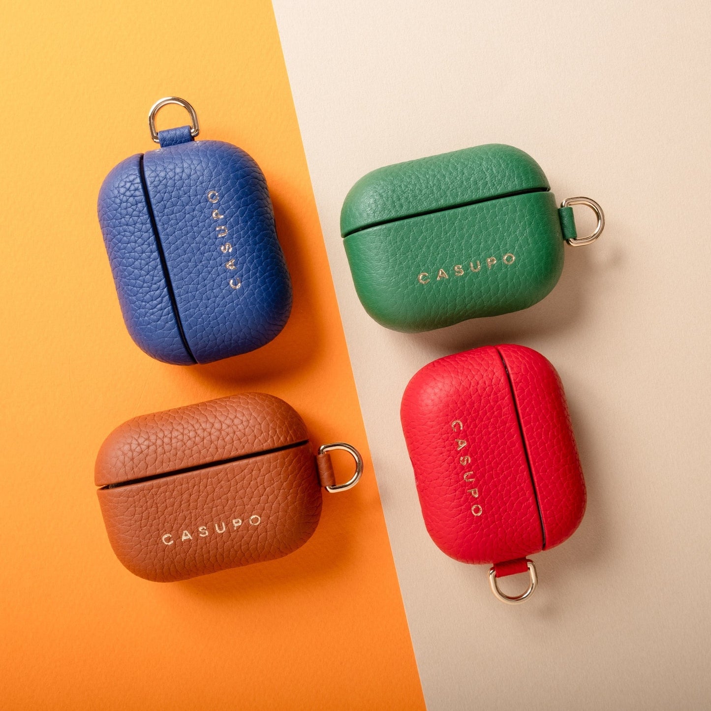 Funda de cuero para Airpods - Roja