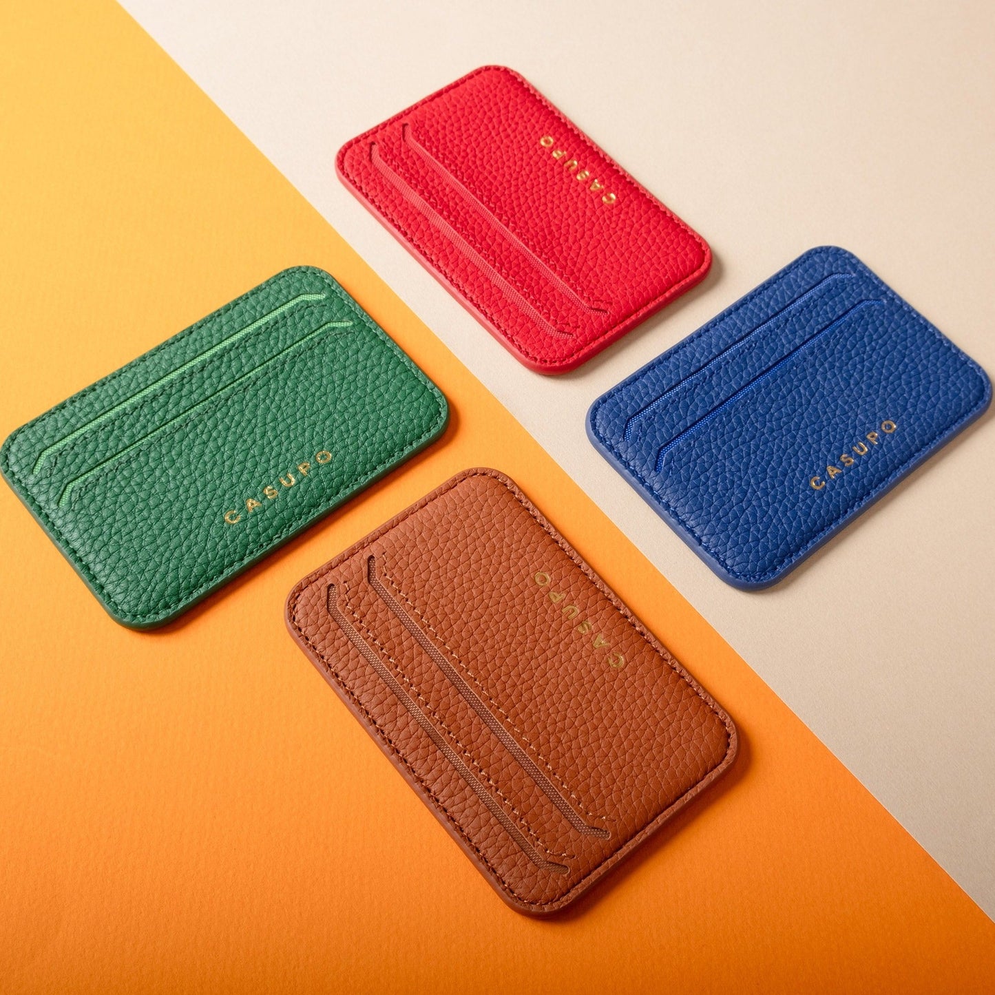 Cartera de cuero Mag Safe con RFID - Verde