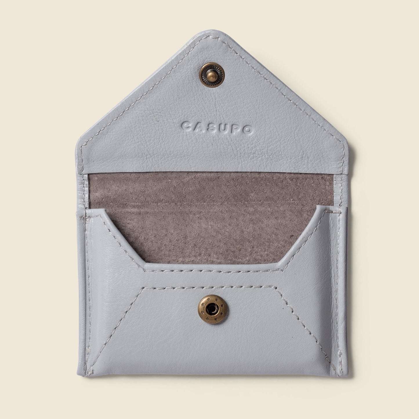 Mini cartera tipo sobre con protección RFID - Azul hielo