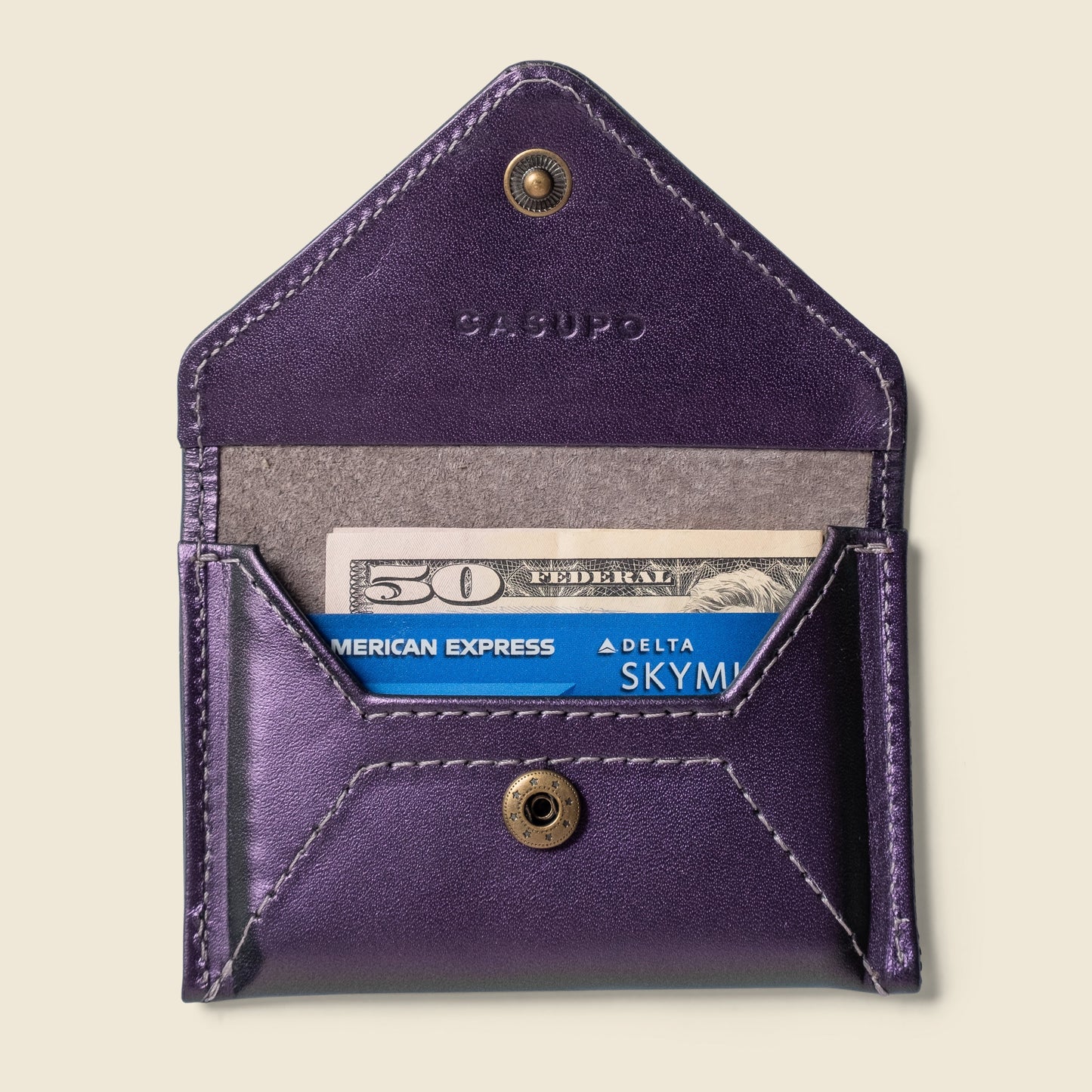 Mini cartera tipo sobre con protección RFID - Iridescent