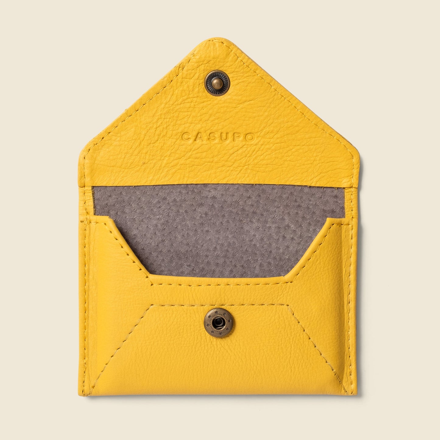 Mini cartera tipo sobre con protección RFID - Amarillo soleado