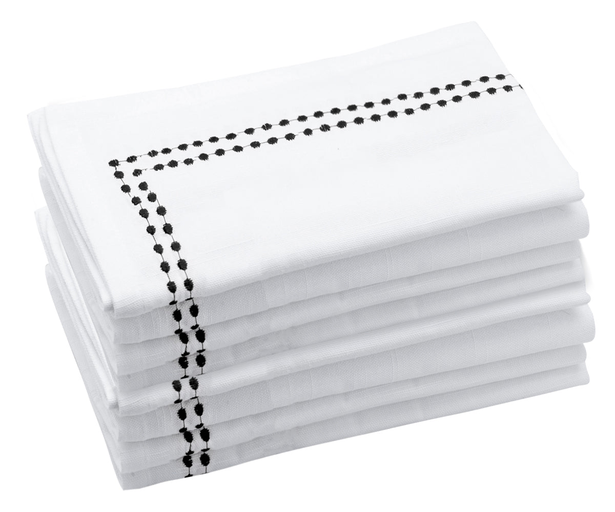 White Dinner Napkins - Pearl Napkins