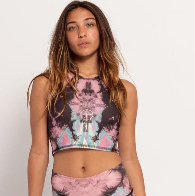 Camiseta sin mangas de sirena rosa Pluma de Águila