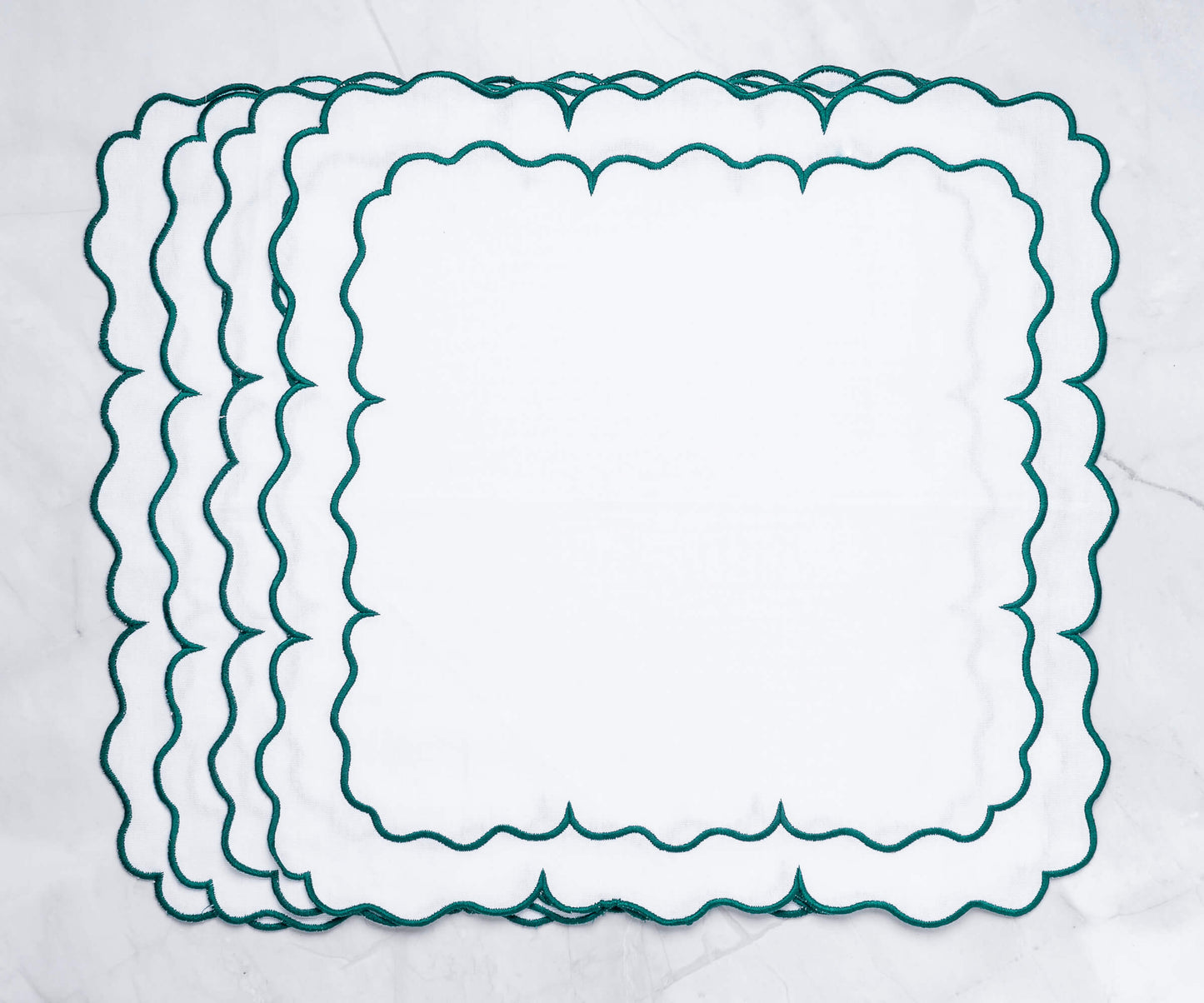 Servilletas festoneadas - Servilletas de tela para bodas