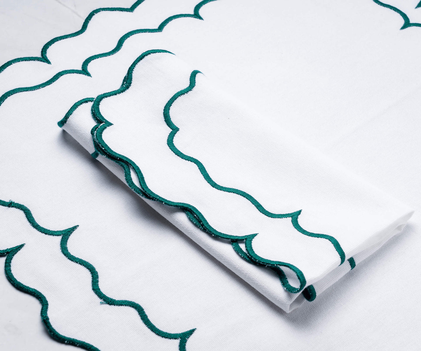 Servilletas festoneadas - Servilletas de tela para bodas