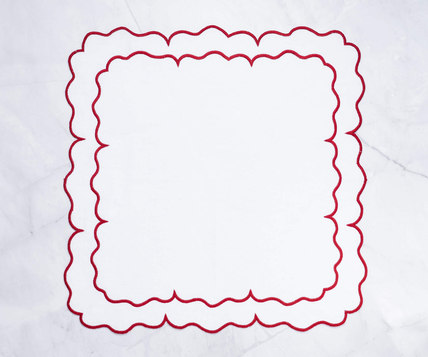 Servilletas festoneadas - Servilletas de tela para bodas