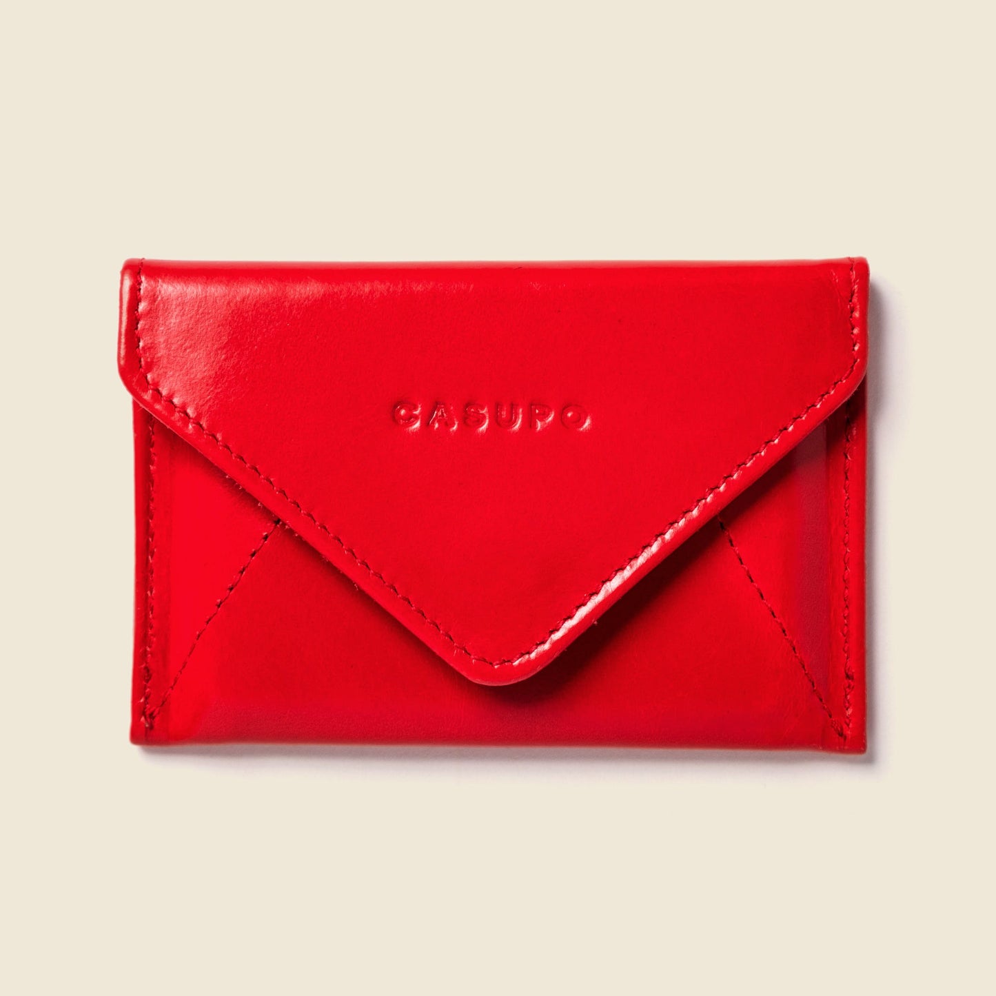 Mini cartera tipo sobre con protección RFID - Rojo fuego