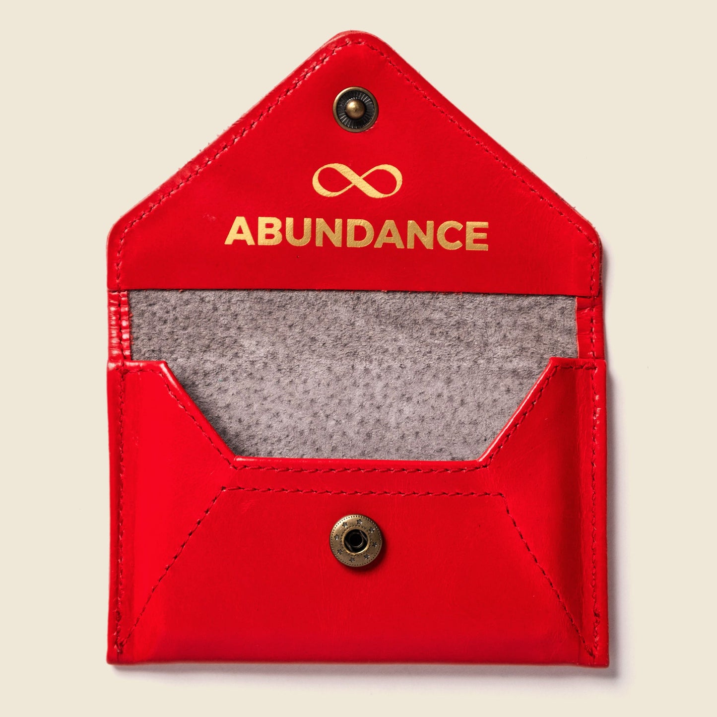 Mini cartera tipo sobre con protección RFID - Rojo fuego