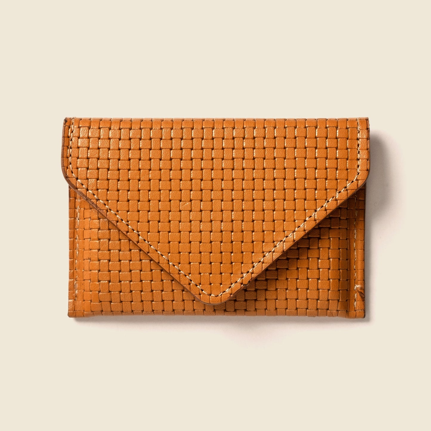 Mini cartera tipo sobre con protección RFID - Edición limitada color canela