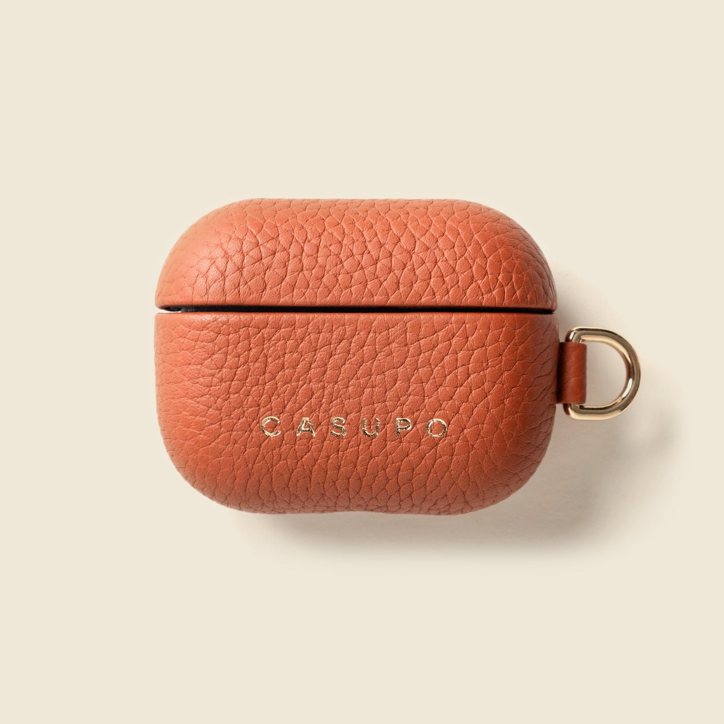 Funda de cuero para Airpods - Color canela