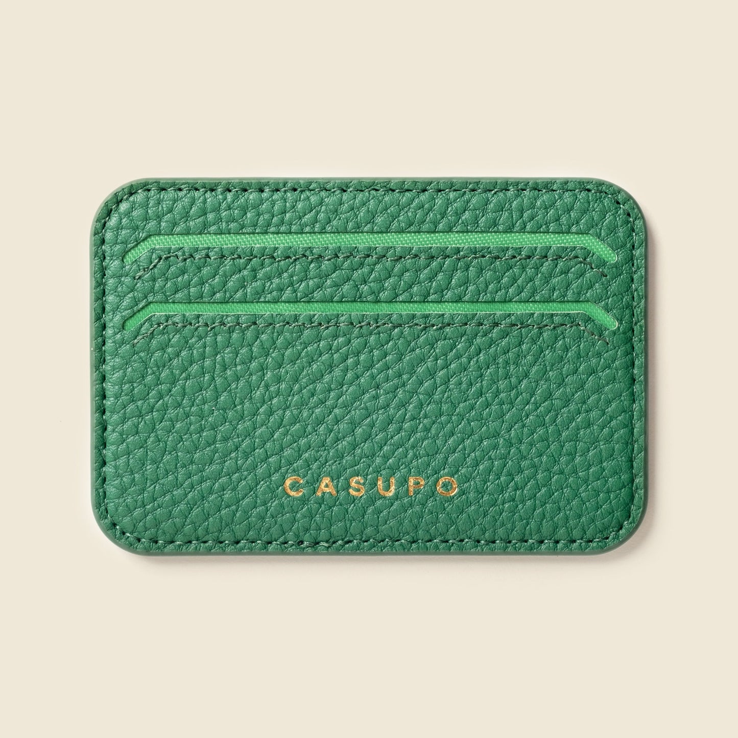 Cartera de cuero Mag Safe con RFID - Verde