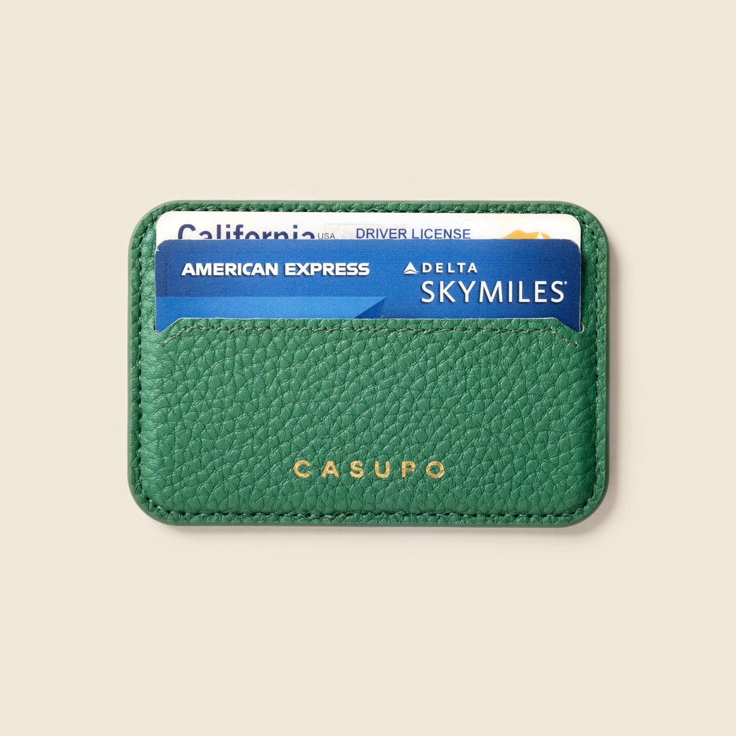 Cartera de cuero Mag Safe con RFID - Verde
