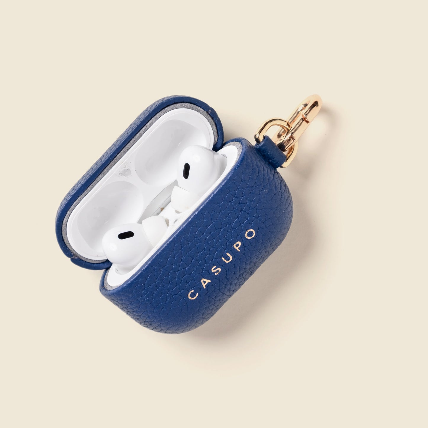 Funda de cuero para Airpods - Cobalto