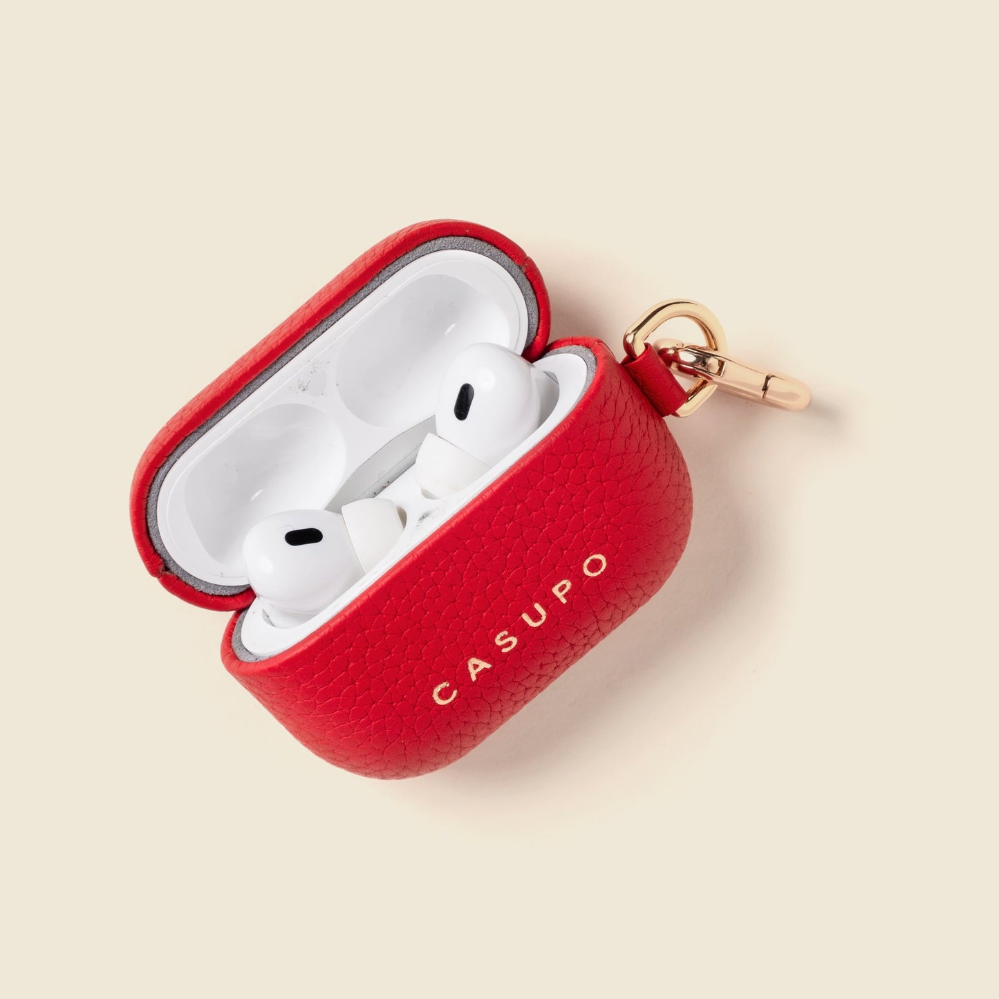 Funda de cuero para Airpods - Roja