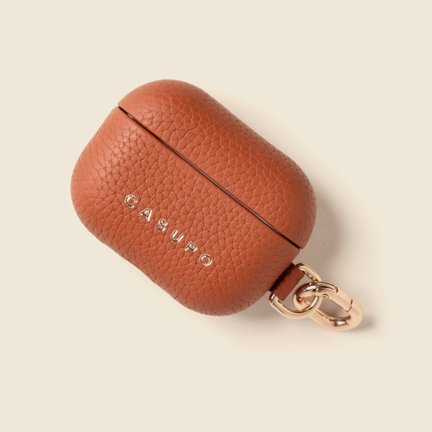 Funda de cuero para Airpods - Color canela