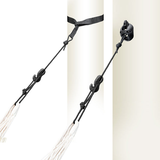 FlexMount 2point Black – Universal Suspension Set for Hammocks & Hammock Chairs (2-point)